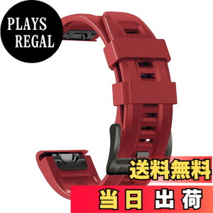 �y���������z[YOCAHU] QuickFit 22 mm �o���h �����p for GARMIN(�K�[�~��) Fenix 7 Pro Solar/Approach S70 47 mm/Forerunner 965 �Ή� �X�g���b�v �V���R�� �x���g �_�炩�� �h���� �K�[�~�� �p �����o���h (red)