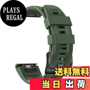 �y���������z[YOCAHU] QuickFit 22 mm �o���h �����p for GARMIN(�K�[�~��) Fenix 7 Pro Solar/Approach S70 47 mm/Forerunner 965 �Ή� �X�g���b�v �V���R�� �x���g �_�炩�� �h���� �K�[�~�� �p �����o���h (Army green)