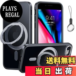 �y���������ziPhoneSE3/SE2/SE/8/7 �p �P�[�X Magsafe�Ή��y360°��]�\�� Magsafe�����O�X�^���h �z���_�[ ��̌^�E�X�g���b�v1��t���z�A�C�t�H��SE ��3/2���� iPhone 8�J�o�[�X�^���h�@�\ �c�����Ή� H