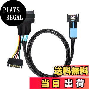 �y���������zNFHK MCIO 4X Mini Cool Edge IO to U.2 SFF-8639 NVME PCIe PCI-Express �P�[�u�� ���C���{�[�hSSD�p, NF-SF-081
