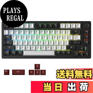 �y���������zDAREU EK75PRO ���J�j�J���L�[�{�[�h ���� �e���L�[���X 75% �Q�[�~���O�L�[�{�[�h 2.4G���C�����X/Bluetooth/�L��USB�ڑ��\ �K�X�P�b�g�}�E���g 81�L�[ �p��z�� RGB �z�b�g�X���b�v��