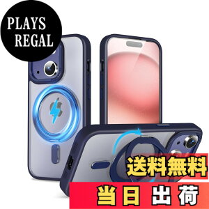�y���������zQUEASON�yiPhone 15Plus �p MagSafe�Ή� �P�[�X�z360°��]�X�^���h ���C�����X�[�d�Ή� ��phone15plus �p �P�[�X �����O�t�� �ČRMIL�K�i iphone15�v���X �p �X�}�z�P�[�X magsafe �������� �����h