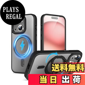 �y���������zQUEASON�yiPhone 15Plus �p MagSafe�Ή� �P�[�X�z360°��]�X�^���h ���C�����X�[�d�Ή� ��phone15plus �p �P�[�X �����O�t�� �ČRMIL�K�i iphone15�v���X �p �X�}�z�P�[�X magsafe �������� �����h