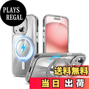 �y���������zQUEASON�yiPhone 15Plus �p MagSafe�Ή� �P�[�X�z360°��]�X�^���h ���C�����X�[�d�Ή� ��phone15plus �p �P�[�X �����O�t�� �ČRMIL�K�i iphone15�v���X �p �X�}�z�P�[�X magsafe �������� �����h