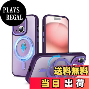 �y���������zQUEASON�yiPhone 15Plus �p MagSafe�Ή� �P�[�X�z360°��]�X�^���h ���C�����X�[�d�Ή� ��phone15plus �p �P�[�X �����O�t�� �ČRMIL�K�i iphone15�v���X �p �X�}�z�P�[�X magsafe �������� �����h