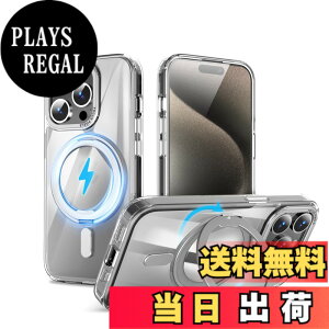 �y���������zQUEASON�yiPhone 15ProMax �p MagSafe�Ή� �P�[�X�z360°��]�X�^���h ���C�����X�[�d�Ή� ��phone15pro max �p �P�[�X �����O�t�� �ČRMIL�K�i iphone15�v���}�b�N�X �p �X�}�z�P�[�X magsafe ����