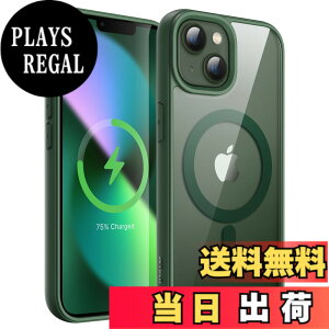 �y���������zJETech iPhone 13 mini 5.4�C���`�p �}�O�l�b�g �P�[�X MagSafe�ɑΉ� �Ռ��z�� �o���p�[�J�o�[ �\���b�h�J���[�}�b�gTPU�t���[�� �����h�~ �N���A�o�b�N (�O���[��)