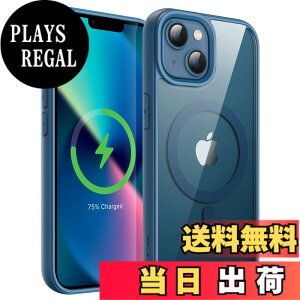 �y���������zJETech iPhone 13 mini 5.4�C���`�p �}�O�l�b�g �P�[�X MagSafe�ɑΉ� �Ռ��z�� �o���p�[�J�o�[ �\���b�h�J���[�}�b�gTPU�t���[�� �����h�~ �N���A�o�b�N (�u���[)