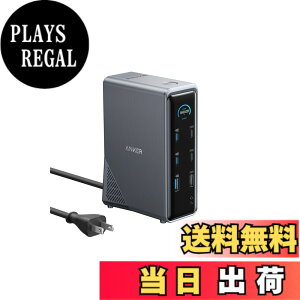 �y���������zAnker Prime �h�b�L���O�X�e�[�V���� (14-in-1, Dual Display, 160W) USB PD�ő�100W�o�͑Ή�USB-C�A�b�v�X�g���[���|�[�g Built-in GaN AC-DC�d�����u���� 10Gbps�����f�[�^�]�� 4K 60Hz HDMI 2.0�|�[�g 1Gbp