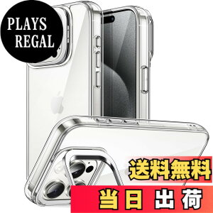 �y���������zJETech iPhone 15 Pro Max 6.7�C���`�p�L�b�N�X�^���h�P�[�X �J���������O�X�^���h���� ���΂܂Ȃ� �ϏՌ��X�}�z�o���p�[�J�o�[ ���h�~ �N���A�o�b�N (�N���A)