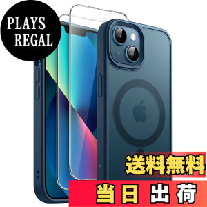 �y���������zJETech 3 in 1 iPhone 13 mini 5.4 �C���`�p �}�O�l�b�g �P�[�X 2�������K���X�t�B�����t�� MagSafe�Ή� �������}�b�g�o�b�N �ϏՌ��X�}�z�J�o�[ (�X�g�[���u���[)