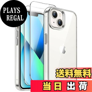 �y���������zJETech 3 in 1 iPhone 13 mini 5.4 �C���`�p �P�[�X 2�������K���X�t�B�����t�� ���΂܂Ȃ� �ϏՌ��o���p�[ �X�}�z�J�o�[ (�N���A)