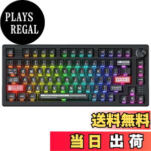 �y���������zDAREU EK75RT ���s�b�h�g���K�[���� �Q�[�~���O�L�[�{�[�h ���C�X�C�b�` �����\�ȃA�N�`���G�[�V���� �e���L�[���X TKL �L��USB �p��z�� RGB ���ʒ��߃m�u�t�� ���� ��/�u���b�N�y