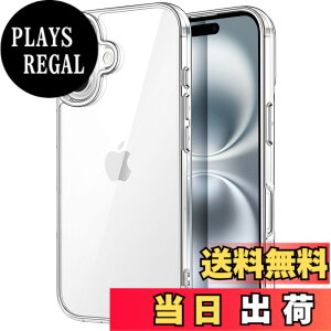 �y���������zJETech iPhone 16 Plus 6.7�C���`��p �P�[�X ���΂݂Ȃ� �Ռ��z�� �o���p�[�J�o�[ �����h�~ �N���A�o�b�N (�N���A)
