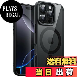 �y���������zJETech iPhone 16 Pro Max 6.9�C���`�p �}�O�l�b�g �P�[�X MagSafe�ɑΉ� �Ռ��z�� �o���p�[�J�o�[ �\���b�h�J���[�}�b�gTPU�t���[�� �����h�~ �N���A�o�b�N (�u���b�N)