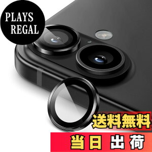 �y���������zJETech iPhone 16 6.1�C���` / iPhone 16 Plus 6.7�C���`�p �J���������Y�t�B���� 9H�����K���X�� �ʂ̋��������O�J�o�[ HD�N���A 1�Z�b�g (�u���b�N)