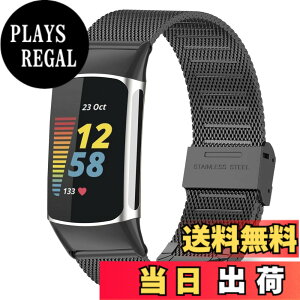 �y���������z[HeeNia] Fitbit Charge 5 �Ή� �o���h �����x���g �X�e�����X�� �ւ��x���g �������߉\ �j�����p Fitbit Charge 5 �Ή� �����o���h (�u���b�N)