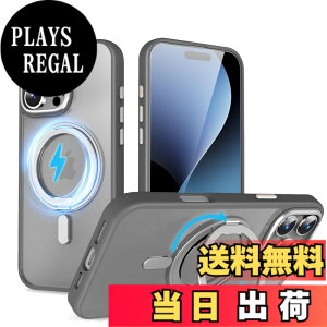 �y���������zQUEASON�yiPhone 16Pro �p MagSafe�Ή� �P�[�X�z360°��]�X�^���h ���C�����X�[�d�Ή� ��phone16pro �p �P�[�X �����O�t�� �ČRMIL�K�i iphone16�v�� �p �X�}�z�P�[�X �������� �����h�~ ������