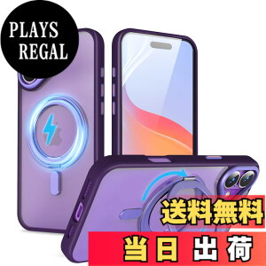 �y���������zQUEASON�yiPhone 16Plus �p MagSafe�Ή� �P�[�X�z360°��]�X�^���h ���C�����X�[�d�Ή� ��phone16plus �p �P�[�X �����O�t�� �ČRMIL�K�i iphone16�v���X �p �X�}�z�P�[�X �������� �����h�~ phon
