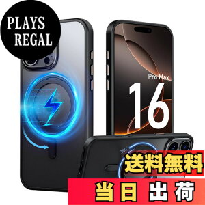 �y���������zPRODELI �P�[�X For iPhone 16 Pro Max ��p �J�o�[ 360°��]�X�^���h MagSafe�Ή� �ČRMIL�K�i �ϏՌ� �w��h�~ ���C�����X�[�d�Ή� �����h�~ �����Y�ی� �C�菝�h�~ �}�b�g�� �����O �}�O