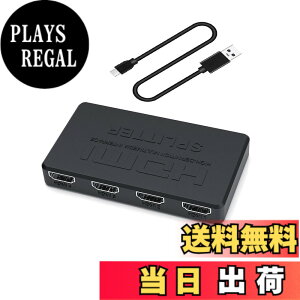 �y���������zHDMI���z�� 1����4�o�� �����o�� HDMI �X�v���b�^�[ �n�u 4��� ���� �I�[�f�B�I���� �����ؑ� 4K 3D 1080p �����o�� �~���[���[�h �ڑ��ȒP PS5|Xbox|fire tv stick|HDTV|DVD|PC�ȂǕ��L���Ή� US