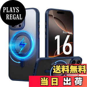 �y���������zPRODELI �P�[�X For iPhone 16 Pro Max ��p �J�o�[ 360°��]�X�^���h MagSafe�Ή� �ČRMIL�K�i �ϏՌ� �w��h�~ ���C�����X�[�d�Ή� �����h�~ �����Y�ی� �C�菝�h�~ �}�b�g�� �����O �}�O