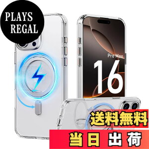 �y���������zPRODELI �P�[�X For iPhone 16 Pro Max ��p �J�o�[ 360°��]�X�^���h MagSafe�Ή� �ČRMIL�K�i �ϏՌ� �w��h�~ ���C�����X�[�d�Ή� �����h�~ �����Y�ی� �C�菝�h�~ �}�b�g�� �����O �}�O