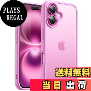 �y���������zJETech iPhone 16 Plus 6.7�C���`�p �}�b�g�P�[�X �ϏՌ����~���^���[�O���[�h�̗����ی� ������̔������w�� �X�}�z�J�o�[ �w��h�~ (�s���N)