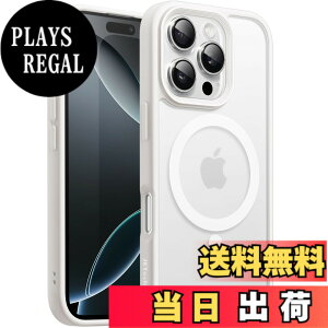 �y���������zJETech iPhone 16 Pro Max 6.9�C���`�p �}�O�l�b�g �P�[�X MagSafe�ɑΉ� �������̃}�b�g�w�� ���^ �ϏՌ� �J�o�[ (�z���C�g�`�^�j�E��)
