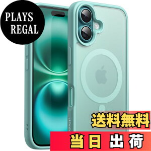 �y���������zJETech iPhone 16 Plus 6.7�C���`�p �}�O�l�b�g �P�[�X MagSafe�ɑΉ� �������̃}�b�g�w�� ���^ �ϏՌ� �J�o�[ (�e�B�[���u���[)