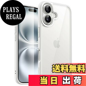 �y���������zJETech iPhone 16 Plus 6.7�C���`�p �P�[�X �ϏՌ��X�}�z�o���p�[�J�o�[ �\���b�h�J���[ �}�b�gTPU�t���[�� �����h�~ �N���A�o�b�N (�z���C�g)