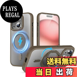 �y���������zQUEASON�yiPhone 15Plus �p MagSafe�Ή� �P�[�X�z360°��]�X�^���h ���C�����X�[�d�Ή� ��phone15plus �p �P�[�X �����O�t�� �ČRMIL�K�i iphone15�v���X �p �X�}�z�P�[�X magsafe �������� �����h