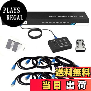 �y���������zES-Tune KVM�ؑ֊� 8����1�o�� HDMI�Ή� 4K30Hz USB2.0���L �蓮/�����R���ؑ� ���d�s�v Windows/Mac�Ή� ���{��������t��