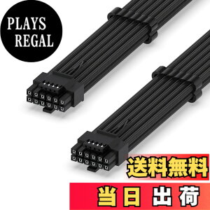 �y���������zEZDIY-FAB PCIe 5.1 12V-2x6 �d����p�X���[�u�P�[�u�� 16AWG 600W 12+4�s�� �I�X-�I�X PC�d�����j�b�g�p�����P�[�u�� RTX 5080/5070 Ti/4090/4080/4070 Ti�Ή� 60cm - ��