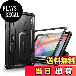 �y���������zDexnor Samsung Galaxy Tab S6 Lite�p�P�[�X [��ʕی�t�B��������&�L�b�N�X�^���h�t��] �ϏՌ� �R�p�K�i ���ی�J�o�[(�u���b�N)