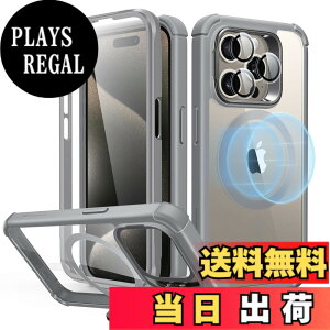 �y���������zESR iPhone 15 Pro �P�[�X �S�ʑϏՌ� MagSafe�P�[�X �ČRMIL�K�i�����̕ی� iPhone15Pro�p�}�O�l�b�g�P�[�X �X�^���h�t�� 2�p�[�g �^�t�P�[�X Armor�V���[�Y �N���A�O���[