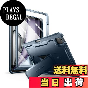 �y���������zDexnor iPad Air 13�C���` M2(2024)�p �t���{�f�B�ϏՌ��ی�J�o�[ �L�b�N�X�^���h&��ʕی�t�B��������&�y���V���z���_�[�t��(�u���[)