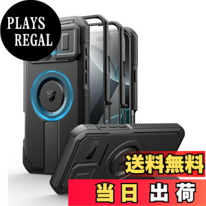 �y���������zDexnor iPhone 16 Pro Max�p �}�O�l�b�g�P�[�X - �X���C�h���J�����J�o�[/�����\�L�b�N�X�^���h���� ������ʕی�t�B�����t�� �ϏՌ� ���݌v(�u���b�N)