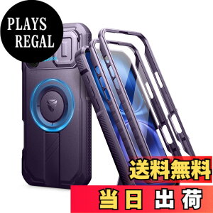 �y���������zDexnor iPhone 16 Plus�p �}�O�l�b�g�P�[�X - �X���C�h���J�����J�o�[&�����\�L�b�N�X�^���h&������ʕی�t�B�����t�� �ϏՌ� ���P�[�X(�p�[�v��)