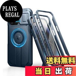�y���������zDexnor iPhone 14 Pro Max�p �}�O�l�b�g�P�[�X - �X���C�h���J�����J�o�[�������\�L�b�N�X�^���h��������ʕی�t�B�����t�� �ϏՌ� �w�r�[�f���[�e�B �P�[�X(�u���[)
