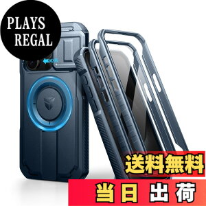 �y���������zDexnor iPhone 15 Pro�p �}�O�l�b�g�P�[�X - �X���C�h���J�����J�o�[�������\�L�b�N�X�^���h��������ʕی�t�B�����t�� �ϏՌ� �w�r�[�f���[�e�B �P�[�X(�u���[)