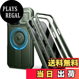 �y���������zDexnor iPhone 15 Pro Max�p �}�O�l�b�g�P�[�X - �X���C�h���J�����J�o�[�������\�L�b�N�X�^���h��������ʕی�t�B�����t�� �ϏՌ� �w�r�[�f���[�e�B �P�[�X(�O���[��)