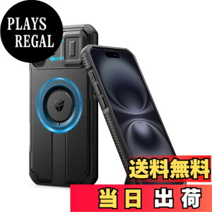 �y���������zDexnor iPhone 16 Plus�p �P�[�X - �X���C�h���J�����J�o�[�������\�L�b�N�X�^���h�t�� �}�O�l�b�g���ϏՌ� �w�r�[�f���[�e�B �v���e�N�e�B�u�J�o�[(�u���b�N)