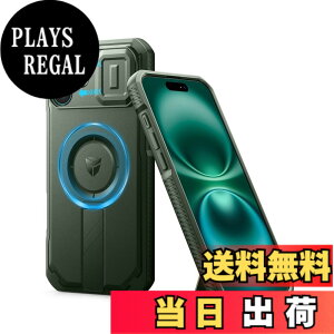 �y���������zDexnor iPhone 16 Plus�p �P�[�X - �X���C�h���J�����J�o�[�������\�L�b�N�X�^���h�t�� �}�O�l�b�g���ϏՌ� �w�r�[�f���[�e�B �v���e�N�e�B�u�J�o�[(�O���[��)