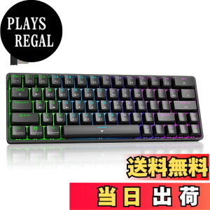 �y���������zDierya DK63 ���C�����X�Q�[�~���O���J�j�J���L�[�{�[�hBluetooth/2.4G/�L���ڑ� �Ԏ����J�j�J���X�C�b�` 60�� �L�[�{�[�h RGB�o�b�N���C�g �S�L�[���Փ� �p��z�� Windows/Mac�Ή� (�u���b