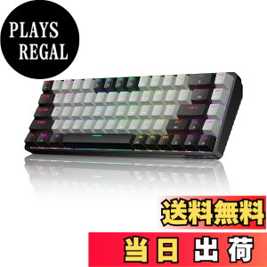 �y���������zDierya DK68 ���C�����X �Q�[�~���O �L�[�{�[�h-2.4G/Bluetooth/USB-C�ڑ� 60%�z�� 68�L�[ �� ���J�j�J�� �L�[�{�[�h�A3000mAh�o�b�e���[ RGB�o�b�N���C�g �S�L�[���Փ� Windows/Mac/Linux�Ή� �p