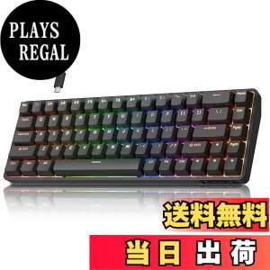 �y���������zDIERYA DK68C ���s�b�h�g���K�[ ���J�j�J���Q�[�~���O�L�[�{�[�h ���C�X�C�b�`�L�[�{�[�h RGB�o�b�N���C�g �L��Type-C �R���p�N�g 68�L�[ �S�L�[���Փ� Windows/Mac/Linux�Ή� �p��z�� (�u