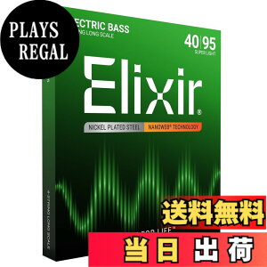 �y���������zElixir �G���N�T�[ �x�[�X�� NANOWEB �j�b�P�� �y�������K�i�z �F�F4���Z�b�g�A�T�C�Y�FLong .040-.095