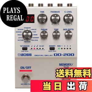 �y���������zBOSS �{�X �f�W�^���f�B���C DD-200 Digital Delay �R���p�N�g�E�G�t�F�N�^�[ 12��ނ̃f�B���C���[�h ���[�p�[�@�\���� �M�^�[/�x�[�X �F�F��