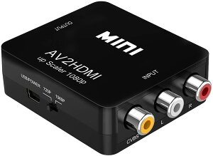 �y���������zRCA HDMI �ϊ� �R���o�[�^�[ AV to HDMI�ϊ��A�_�v�^�[ AV2HDMI USB�P�[�u���t�� �����]�� 1080/720P�؂�ւ� (�R���|�W�b�g��HDMI�ɕϊ��A�_�v�^) �f���ҏW�@ (Black) �F�F�u���b�N